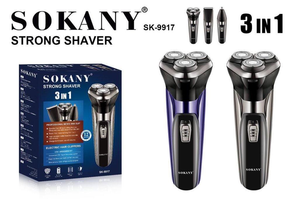 ម៉ាស៊ិនកាត់សក់កោរពុកមាត់ 3IN1 SOKANY